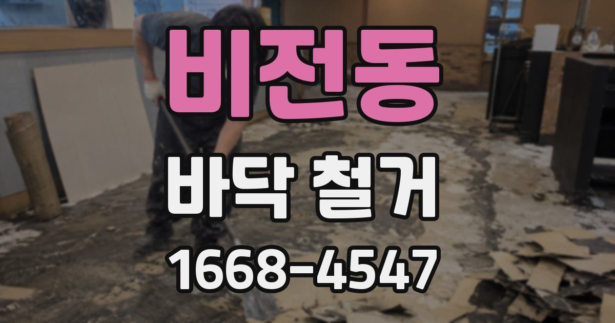 비전동 바닥 철거