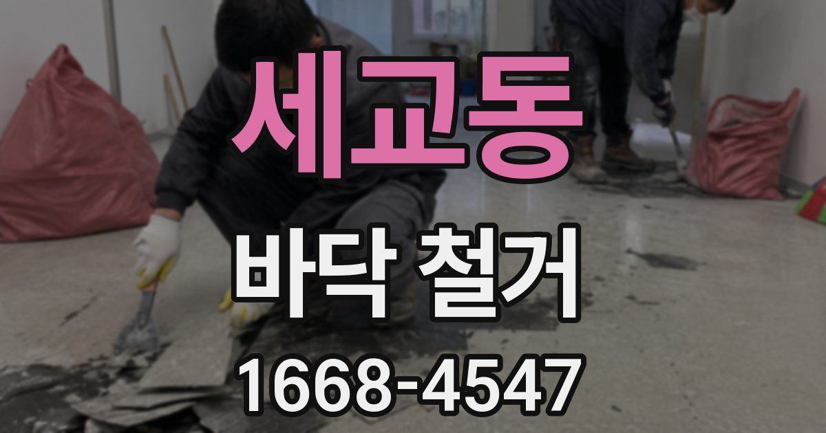 세교동 바닥 철거