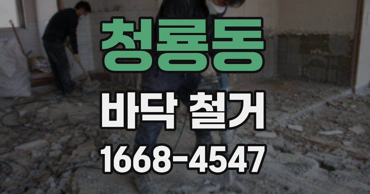 청룡동 바닥 철거