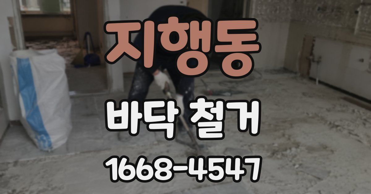 지행동 바닥 철거