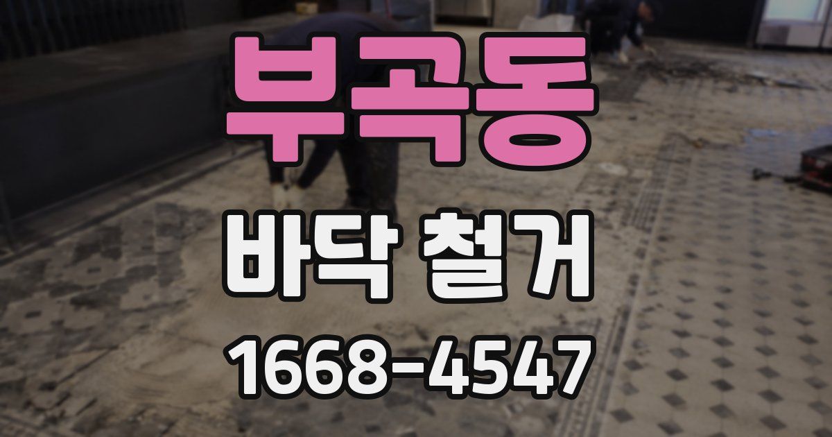 부곡동 바닥 철거