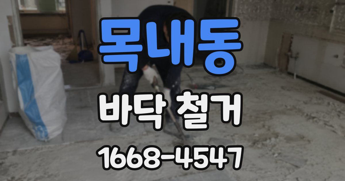목내동 바닥 철거
