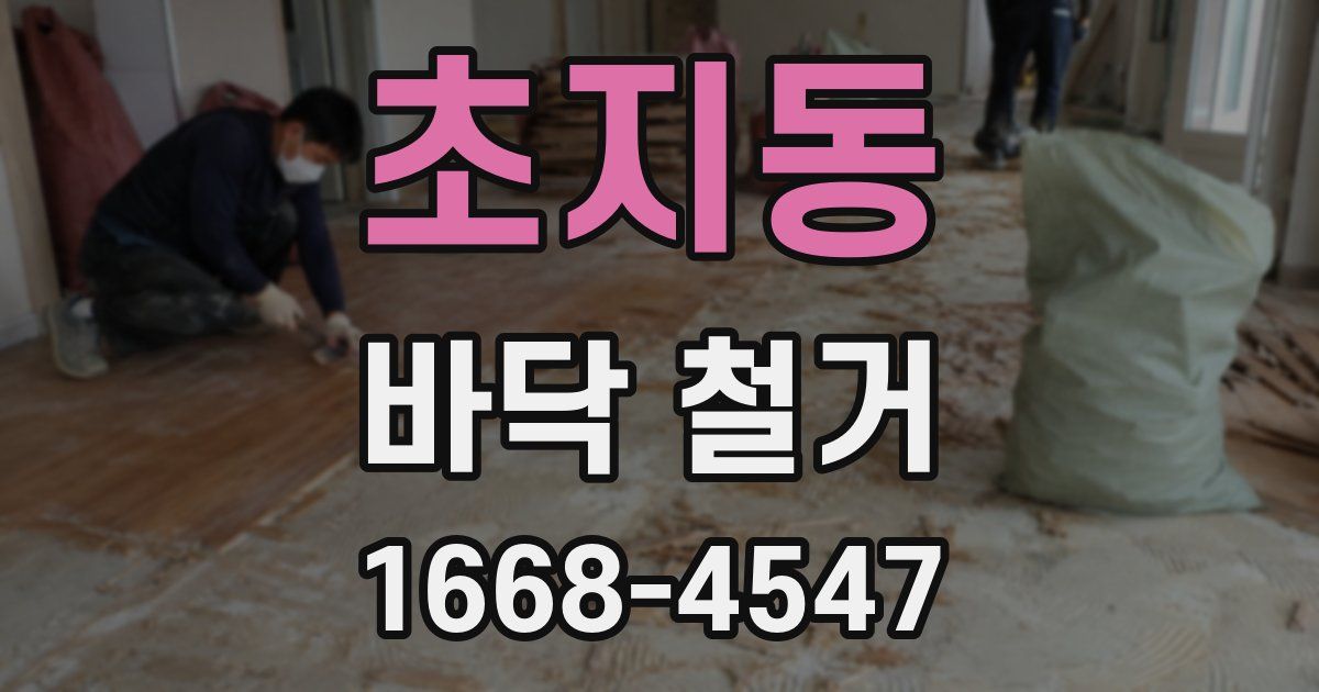 초지동 바닥 철거