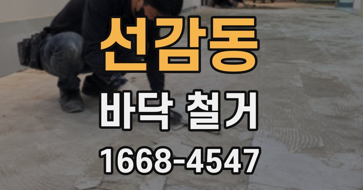 선감동 바닥 철거