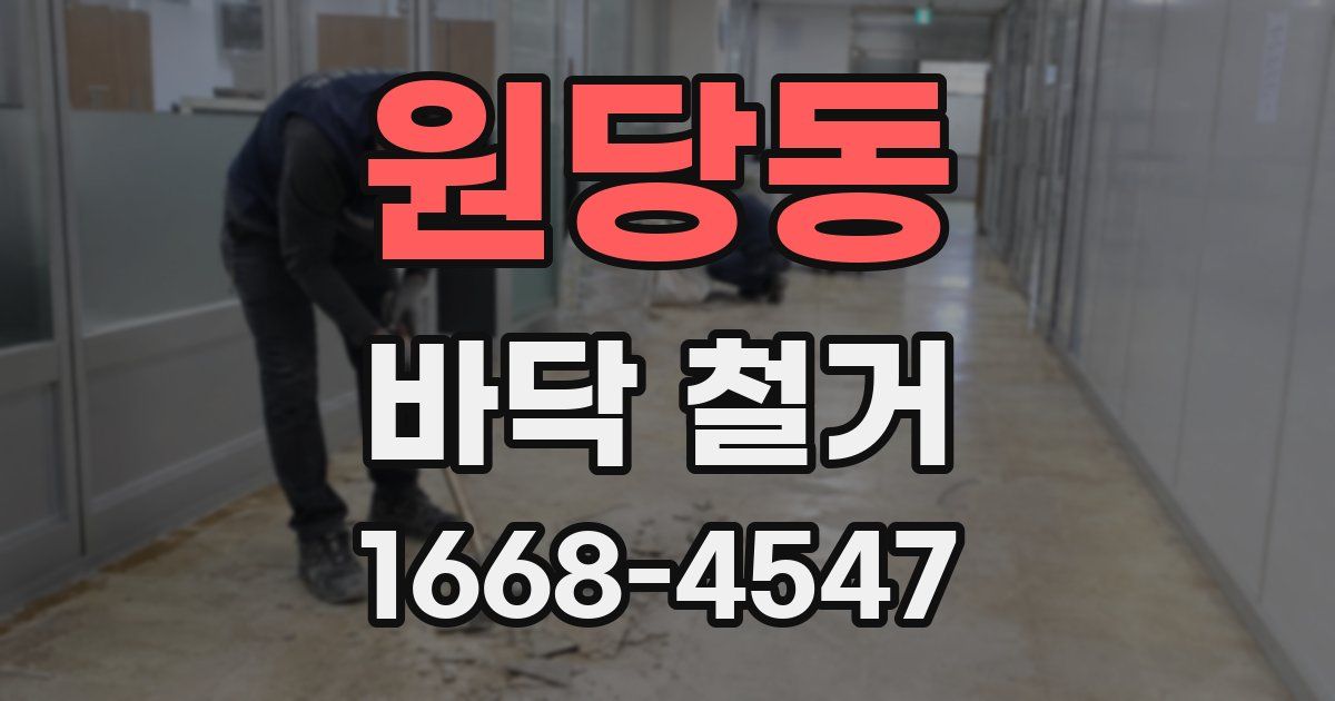 원당동 바닥 철거