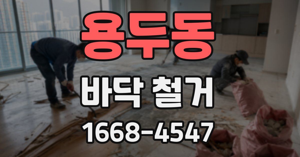용두동 바닥 철거