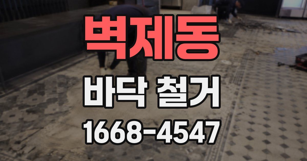 벽제동 바닥 철거