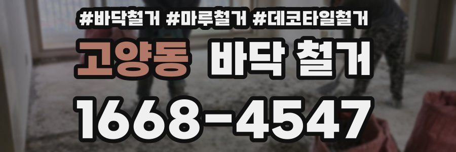 고양동 바닥 철거