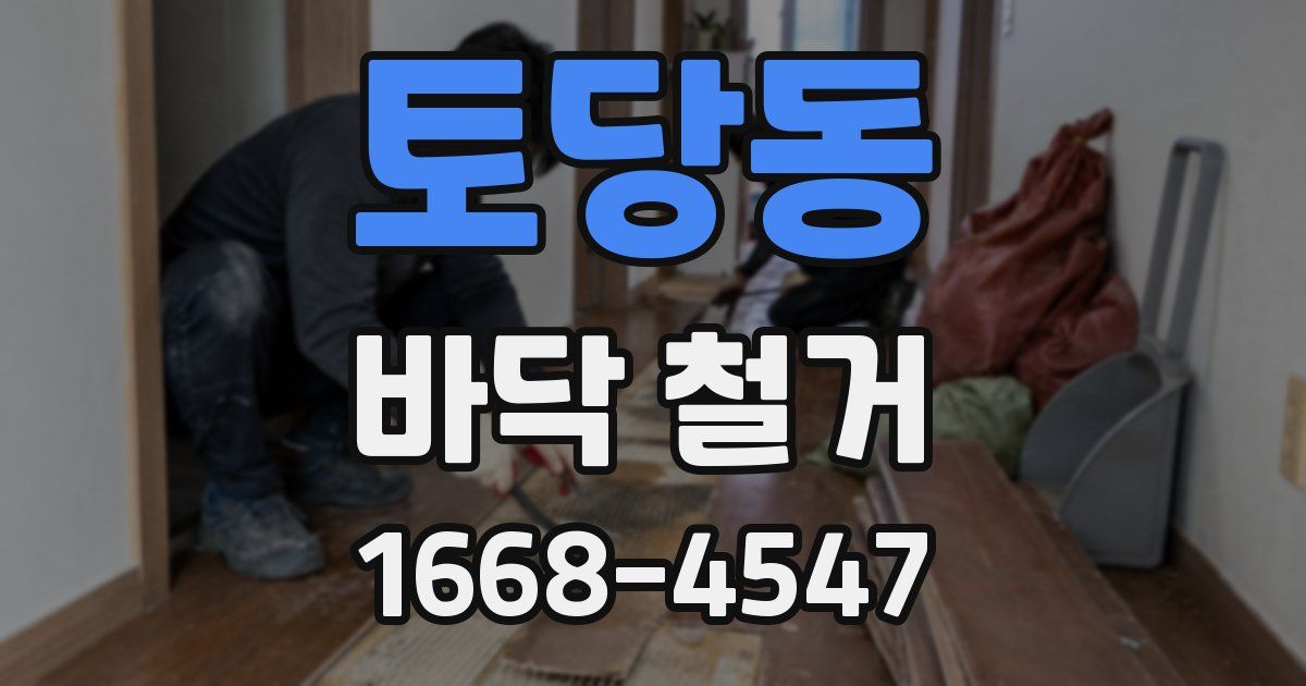 토당동 바닥 철거