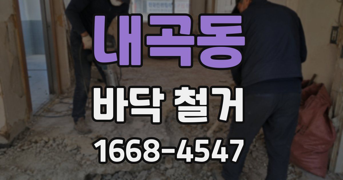 내곡동 바닥 철거