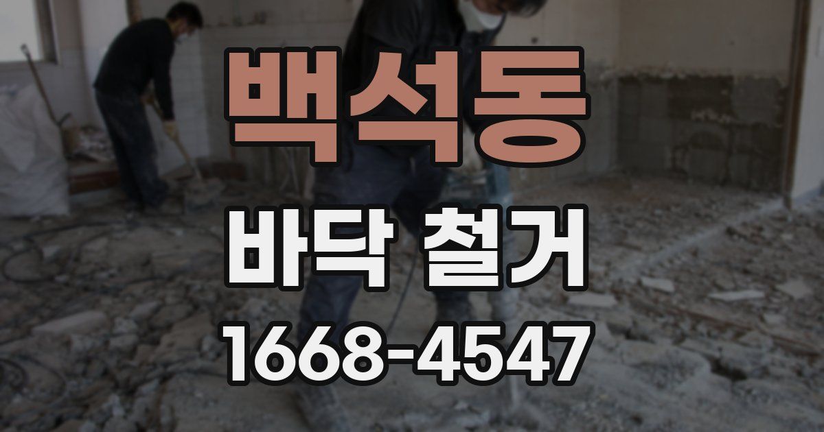 백석동 바닥 철거