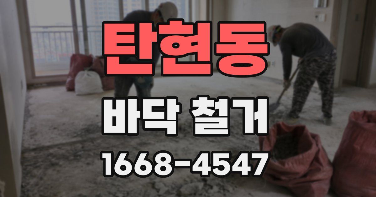 탄현동 바닥 철거