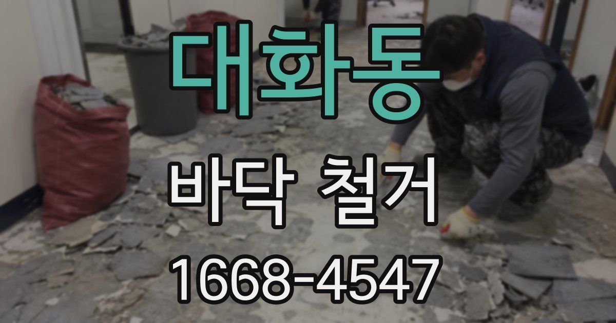 대화동 바닥 철거