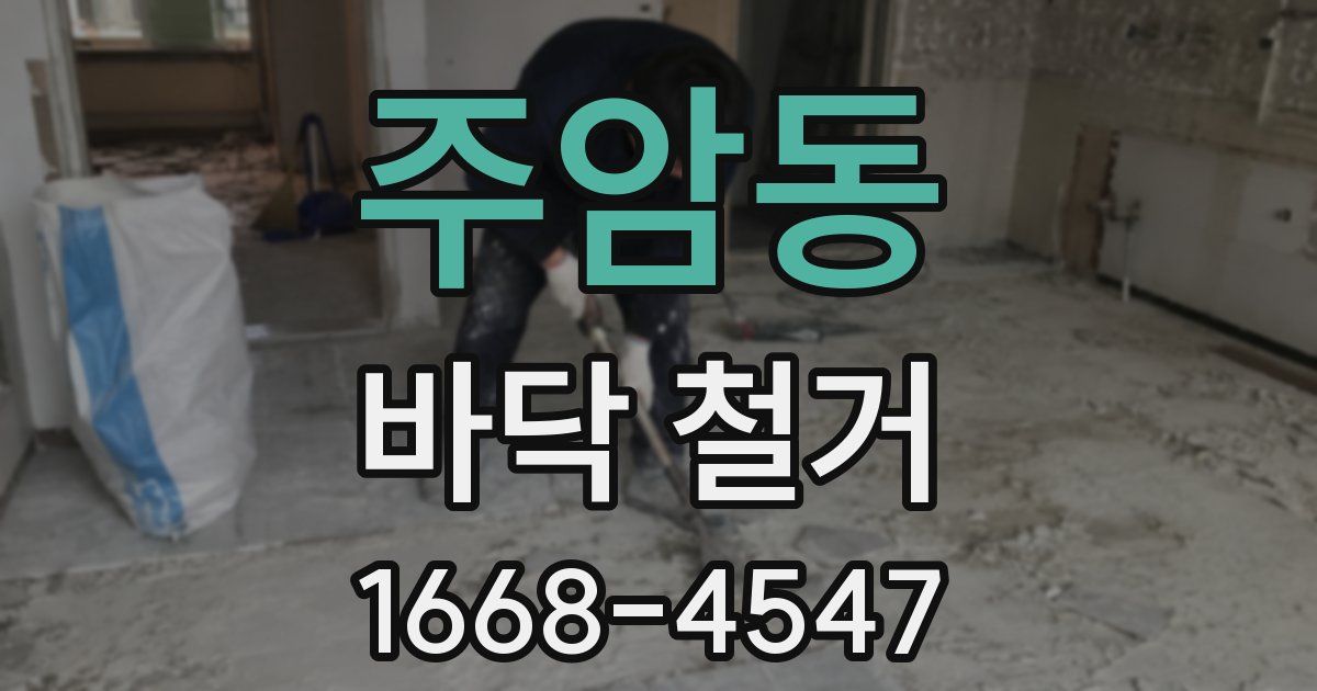 주암동 바닥 철거