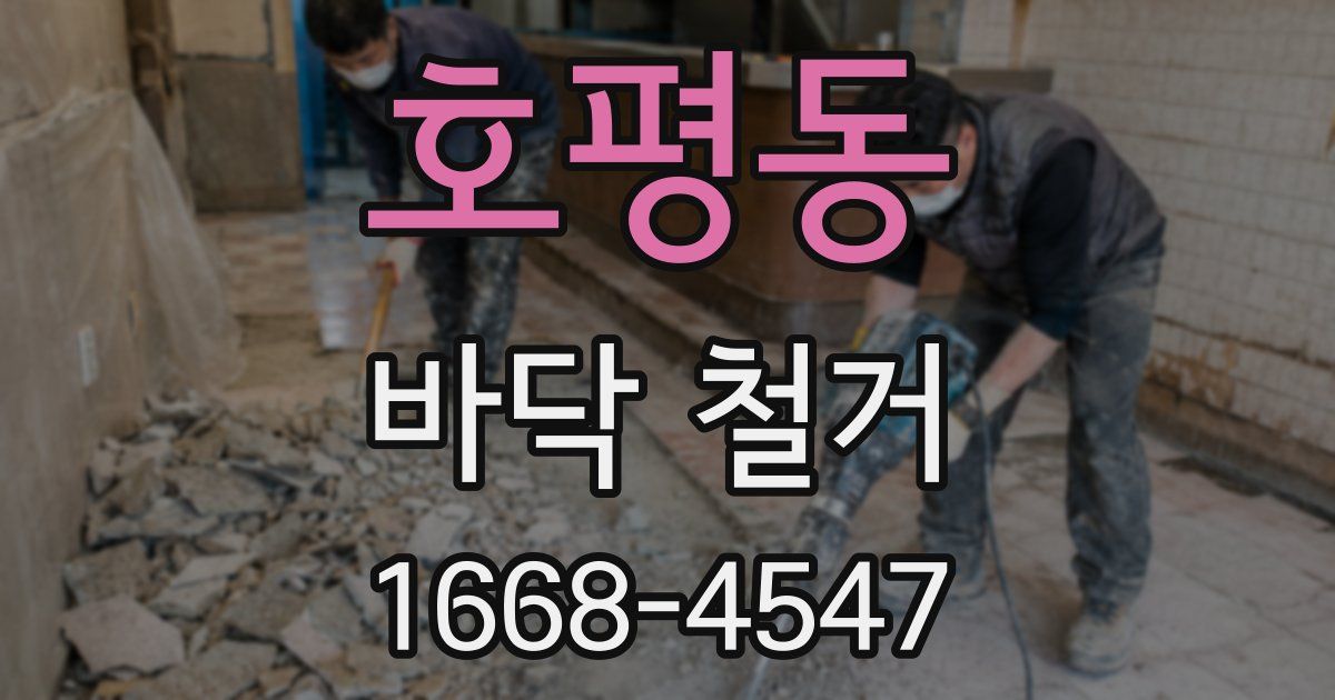호평동 바닥 철거