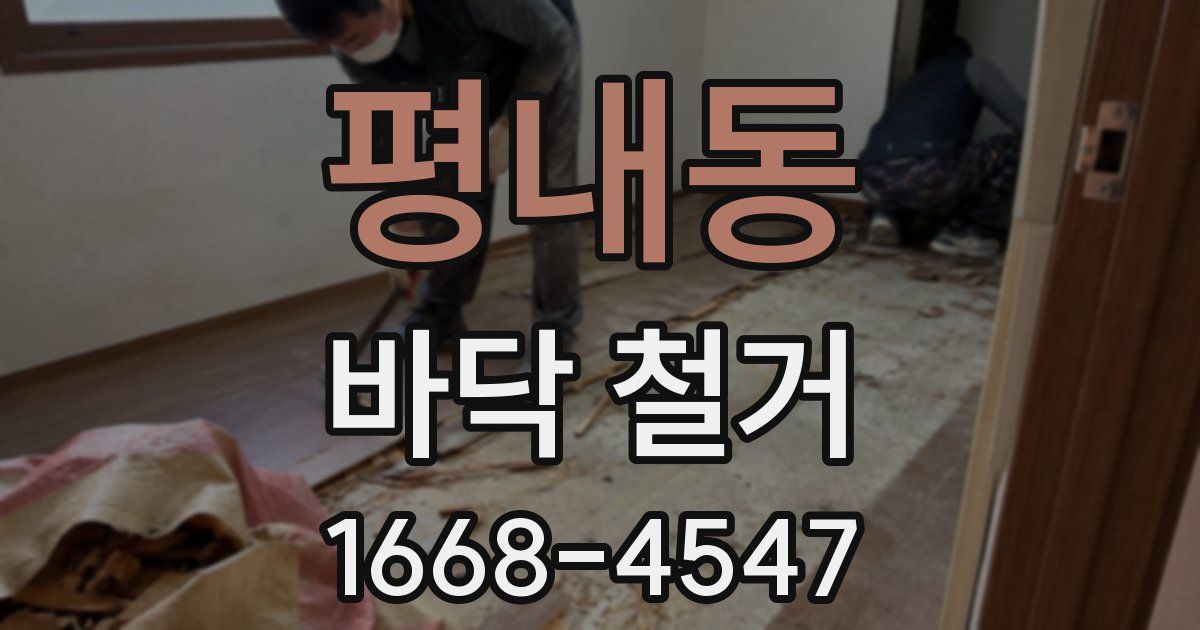 평내동 바닥 철거