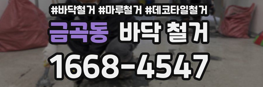 금곡동 바닥 철거