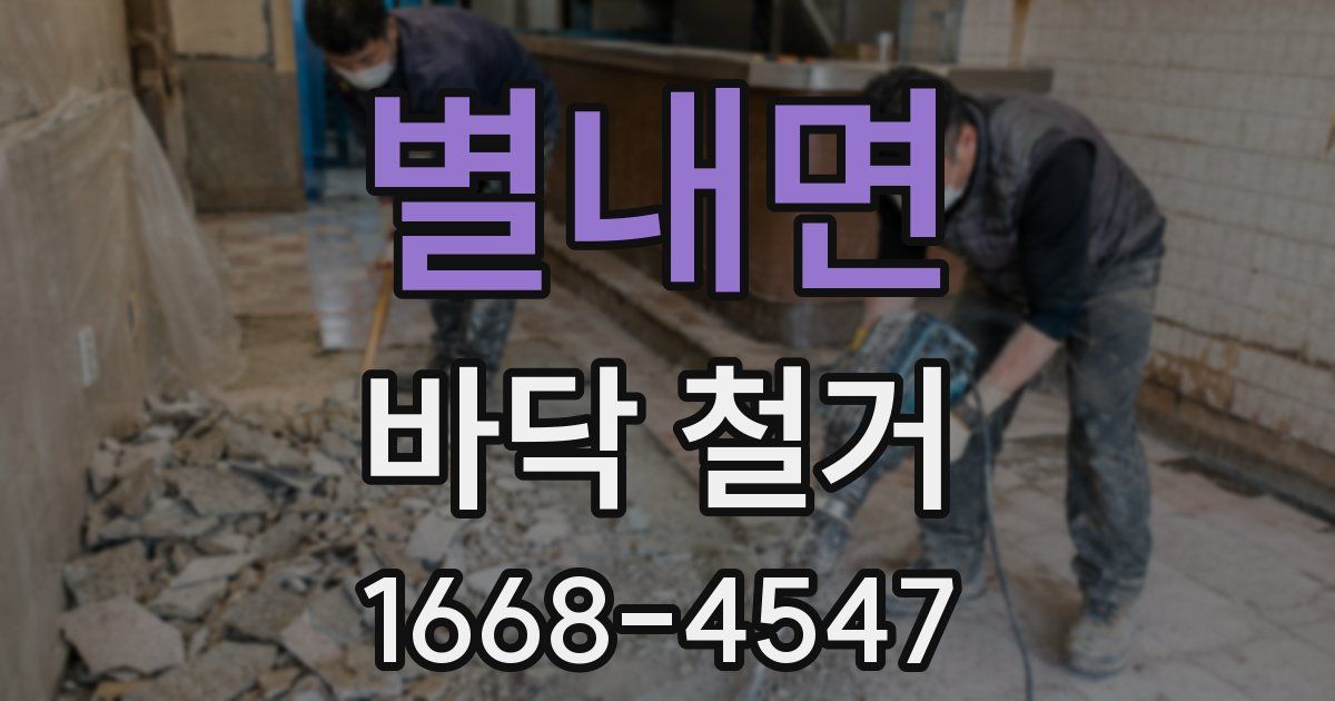 별내면 바닥 철거