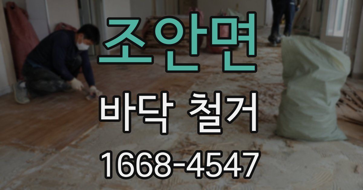 조안면 바닥 철거