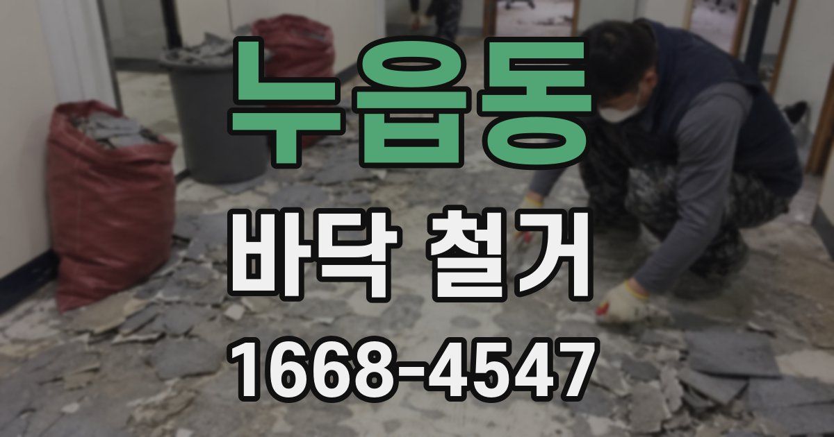 누읍동 바닥 철거