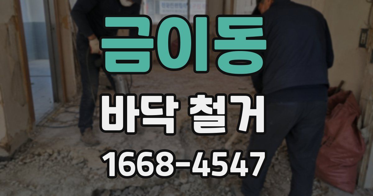 금이동 바닥 철거