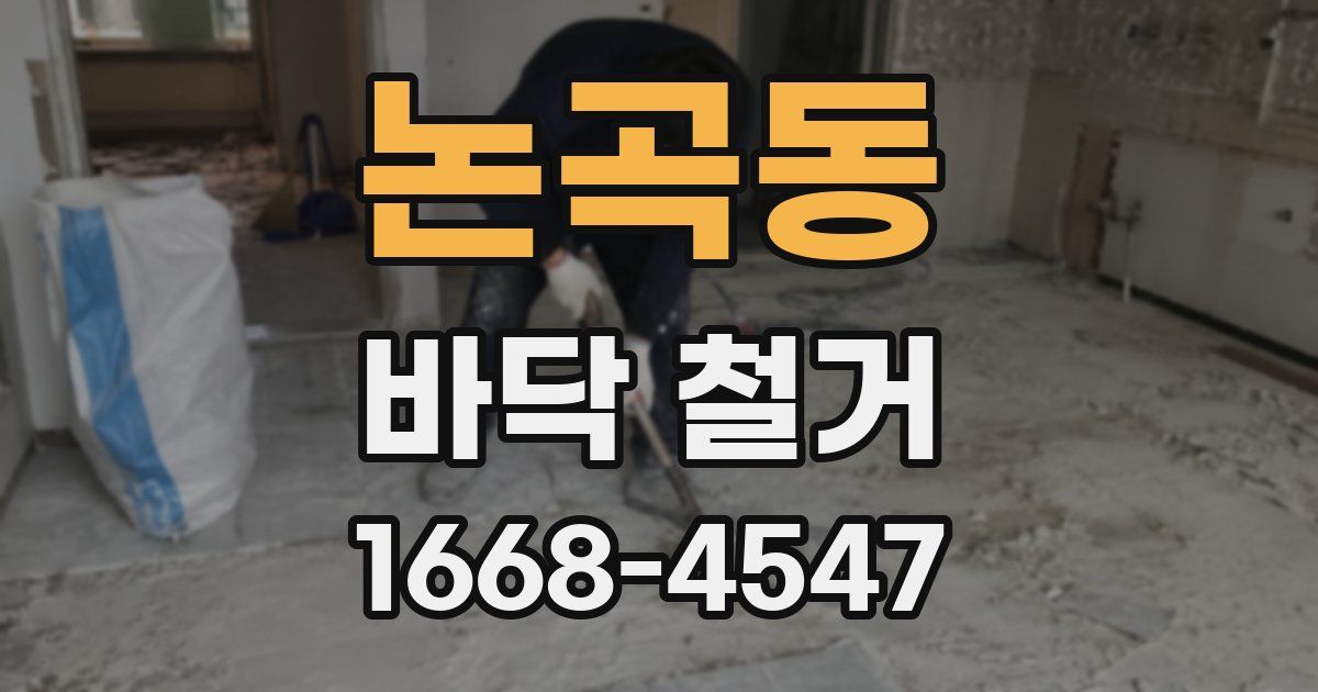 논곡동 바닥 철거