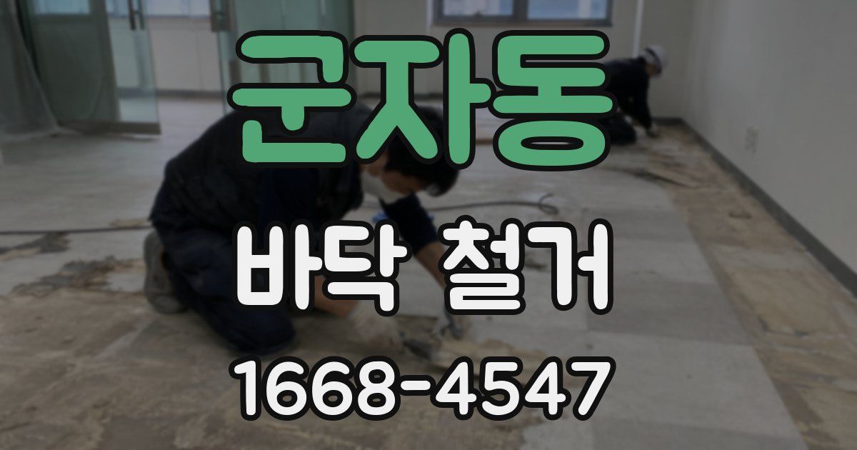 군자동 바닥 철거