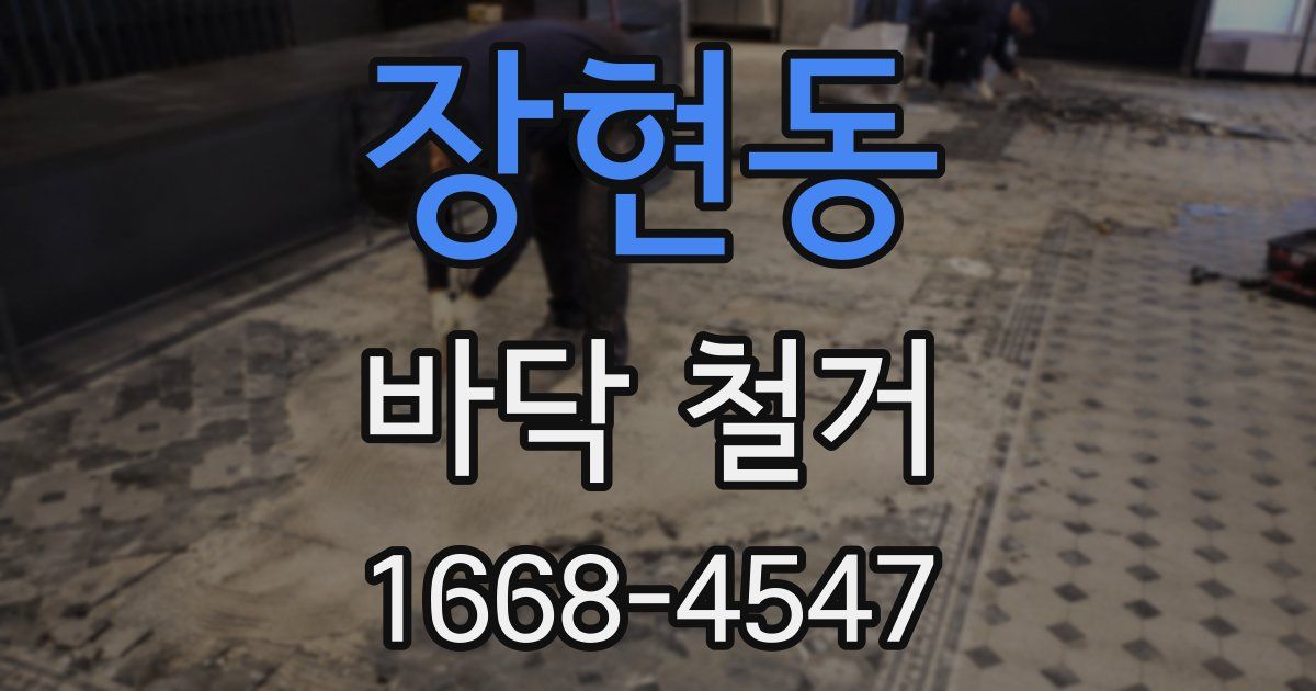 장현동 바닥 철거