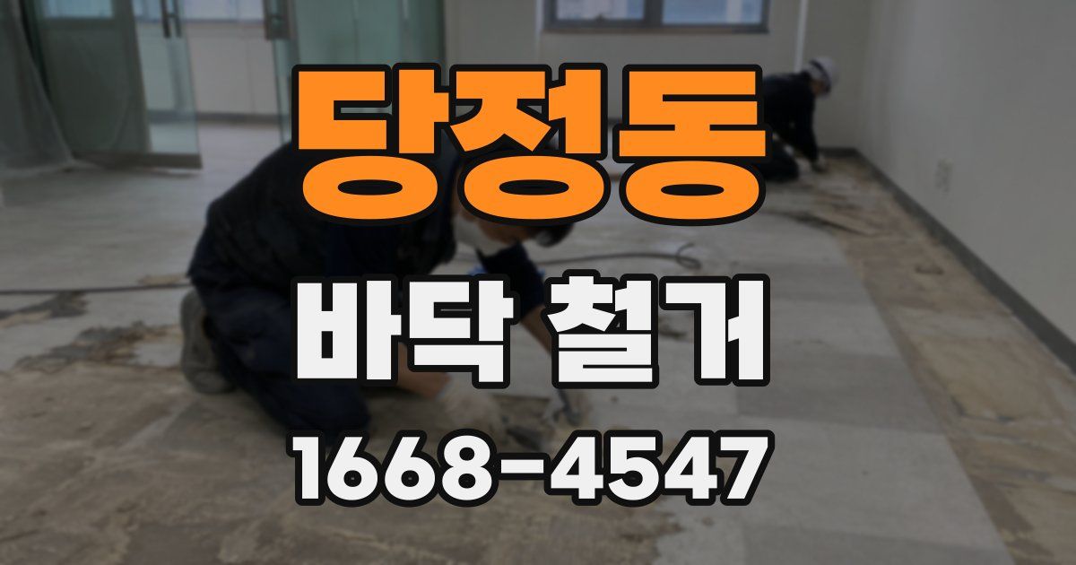 당정동 바닥 철거