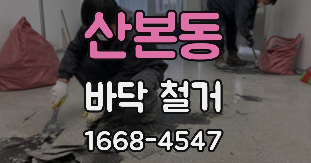 산본동 바닥 철거