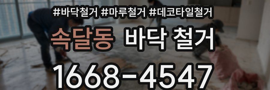 속달동 바닥 철거