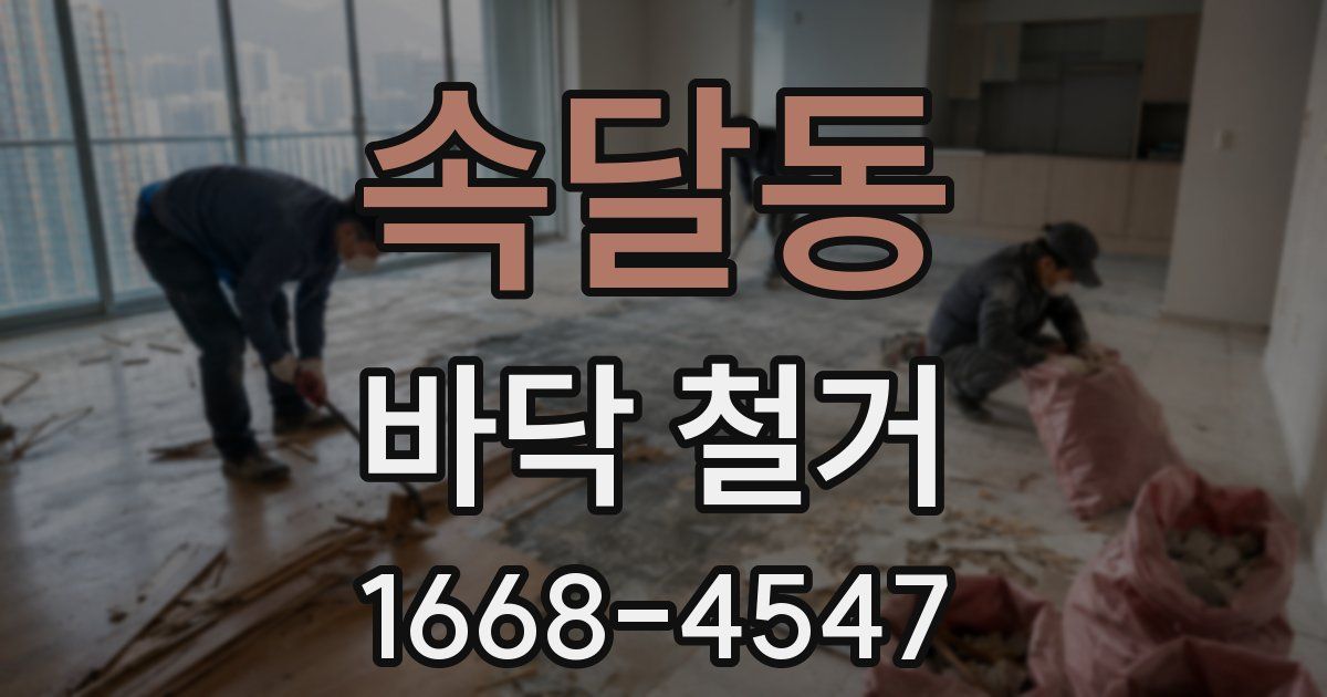 속달동 바닥 철거