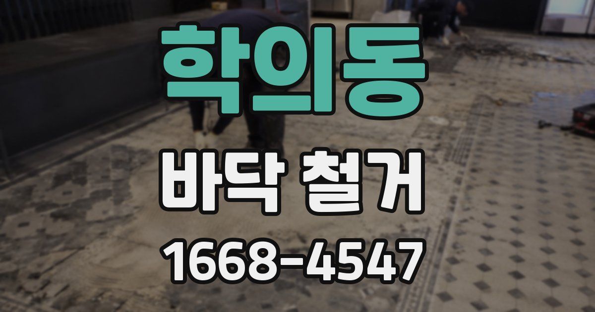 학의동 바닥 철거