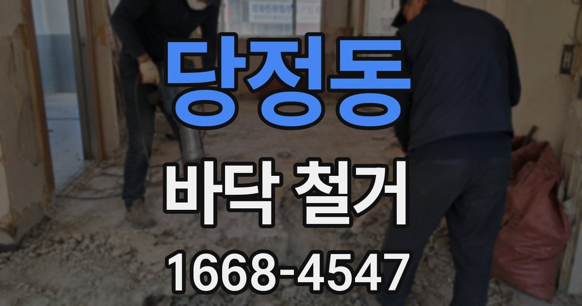 당정동 바닥 철거
