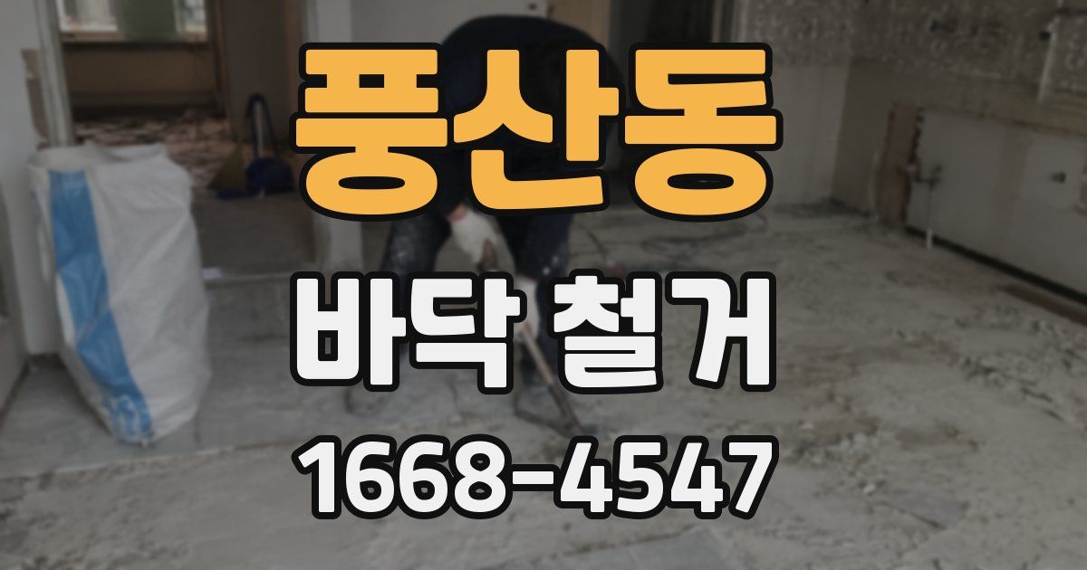 풍산동 바닥 철거