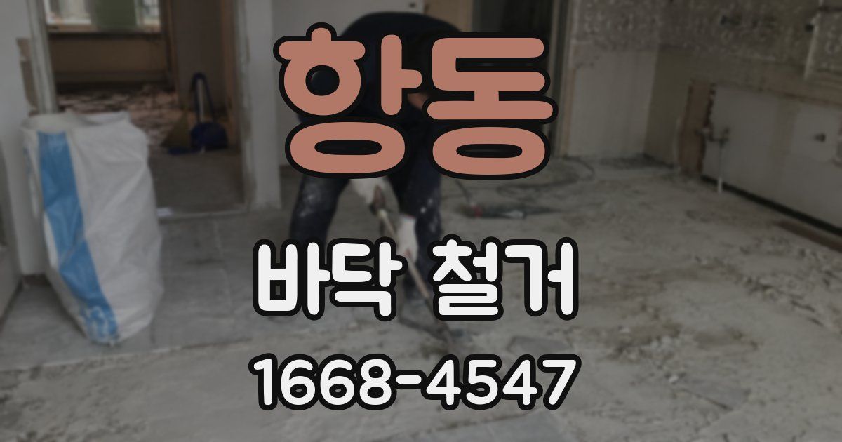 항동 바닥 철거
