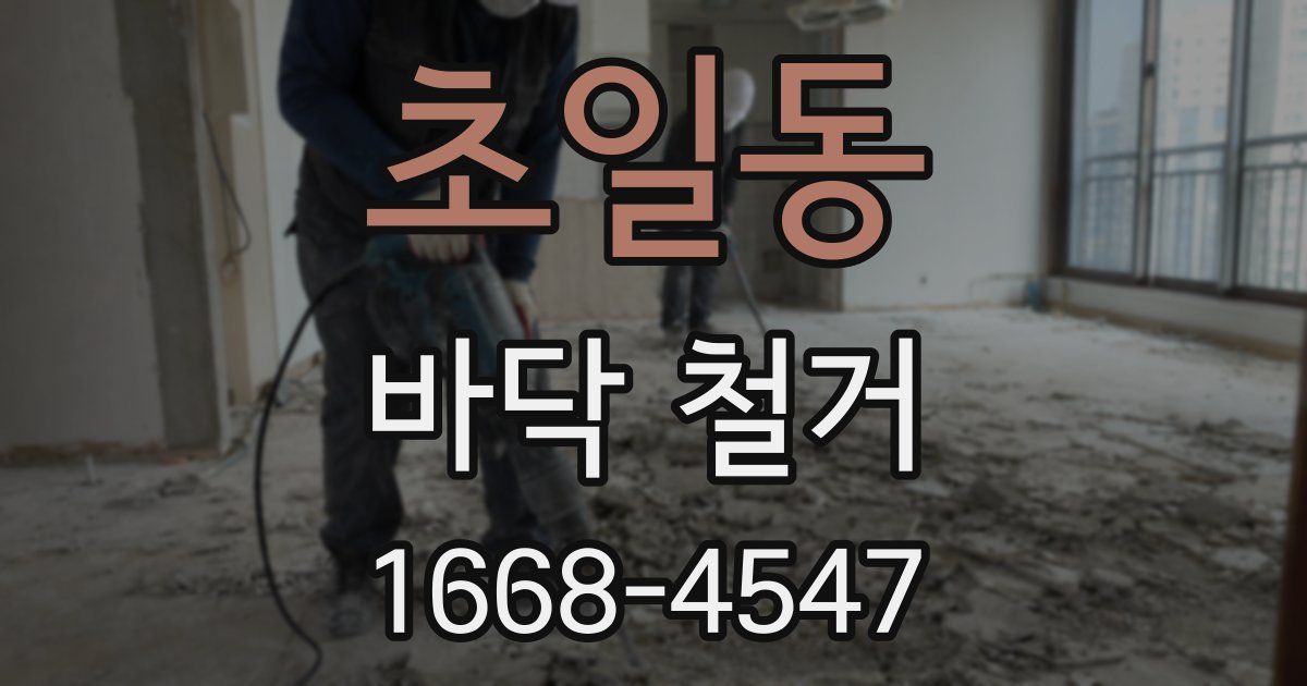 초일동 바닥 철거