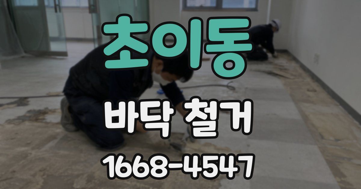 초이동 바닥 철거