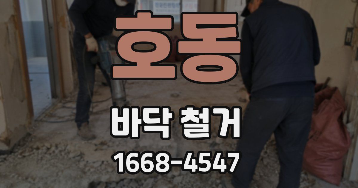 호동 바닥 철거