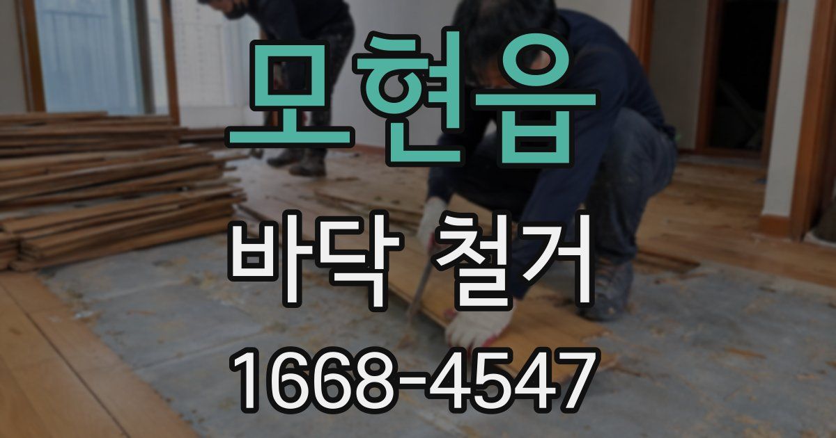 모현읍 바닥 철거
