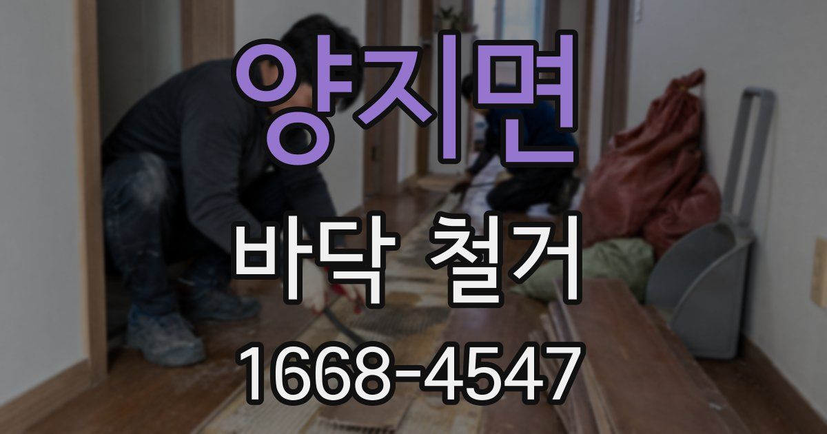양지면 바닥 철거
