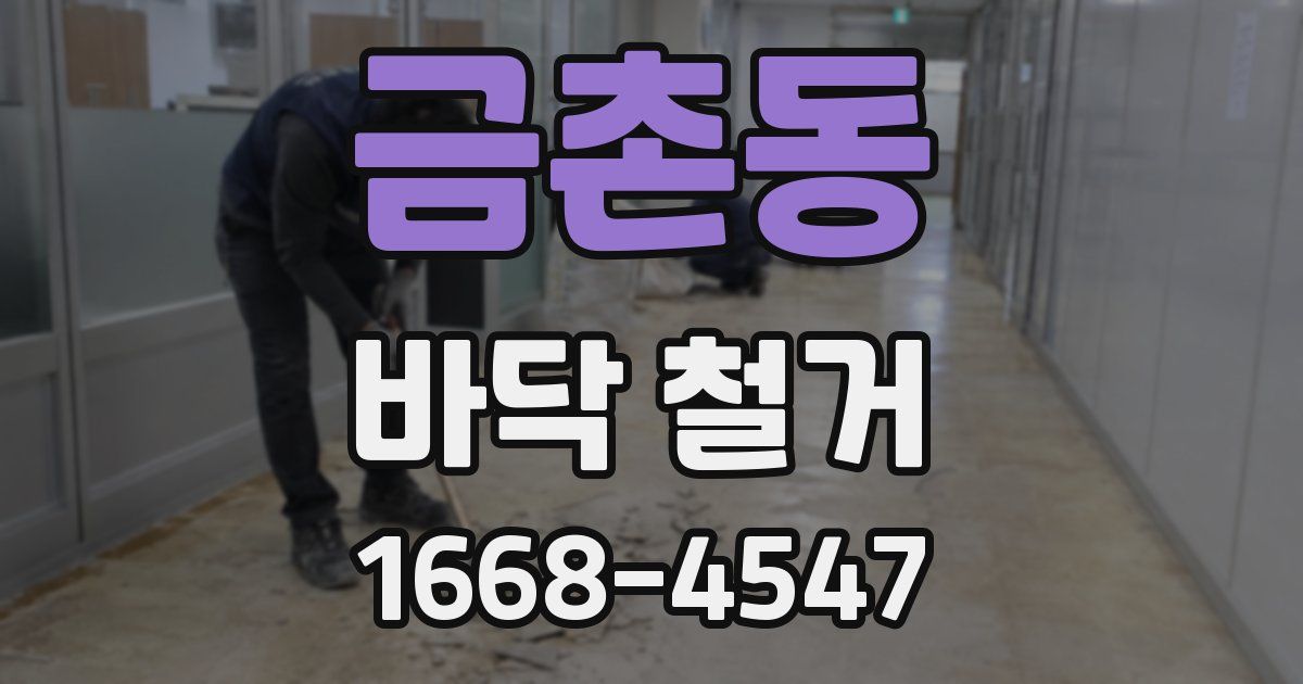 금촌동 바닥 철거