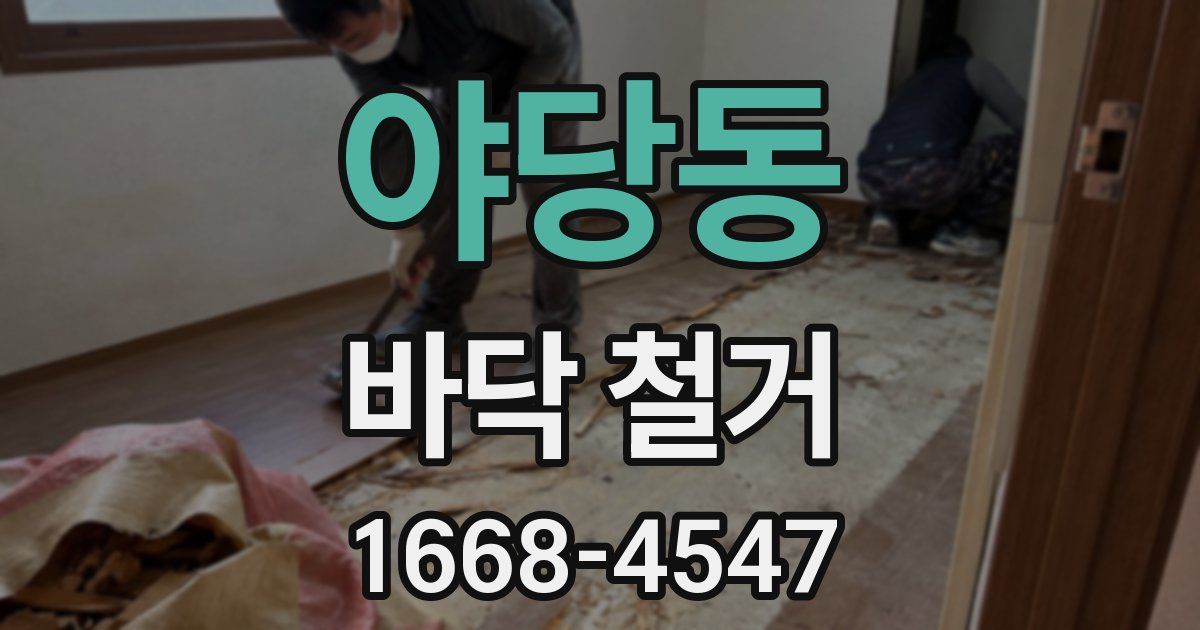 야당동 바닥 철거