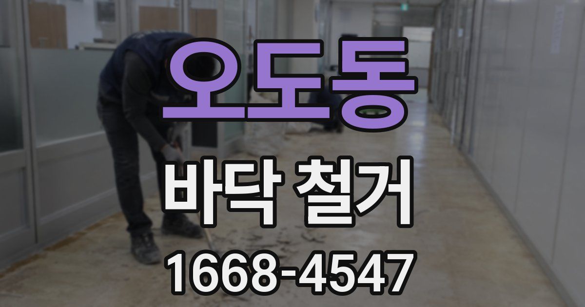 오도동 바닥 철거
