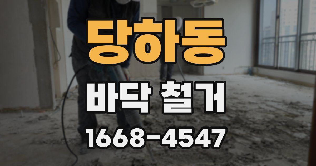 당하동 바닥 철거