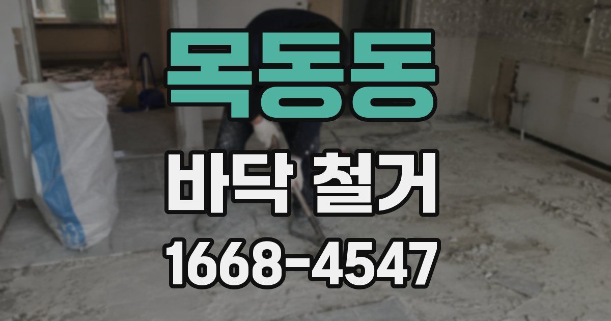 목동동 바닥 철거