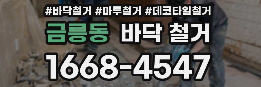 금릉동 바닥 철거