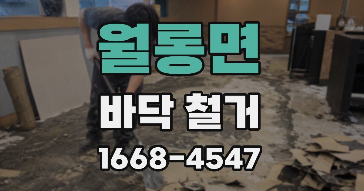 월롱면 바닥 철거