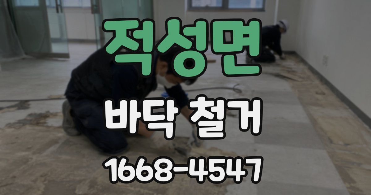 적성면 바닥 철거
