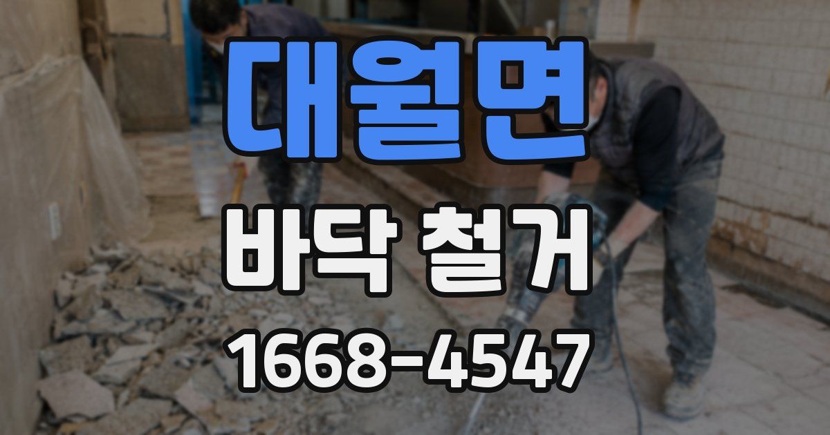 대월면 바닥 철거